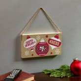 San Francisco 49ers Holiday Wood Wall Sign, 6x11, NFL, Home