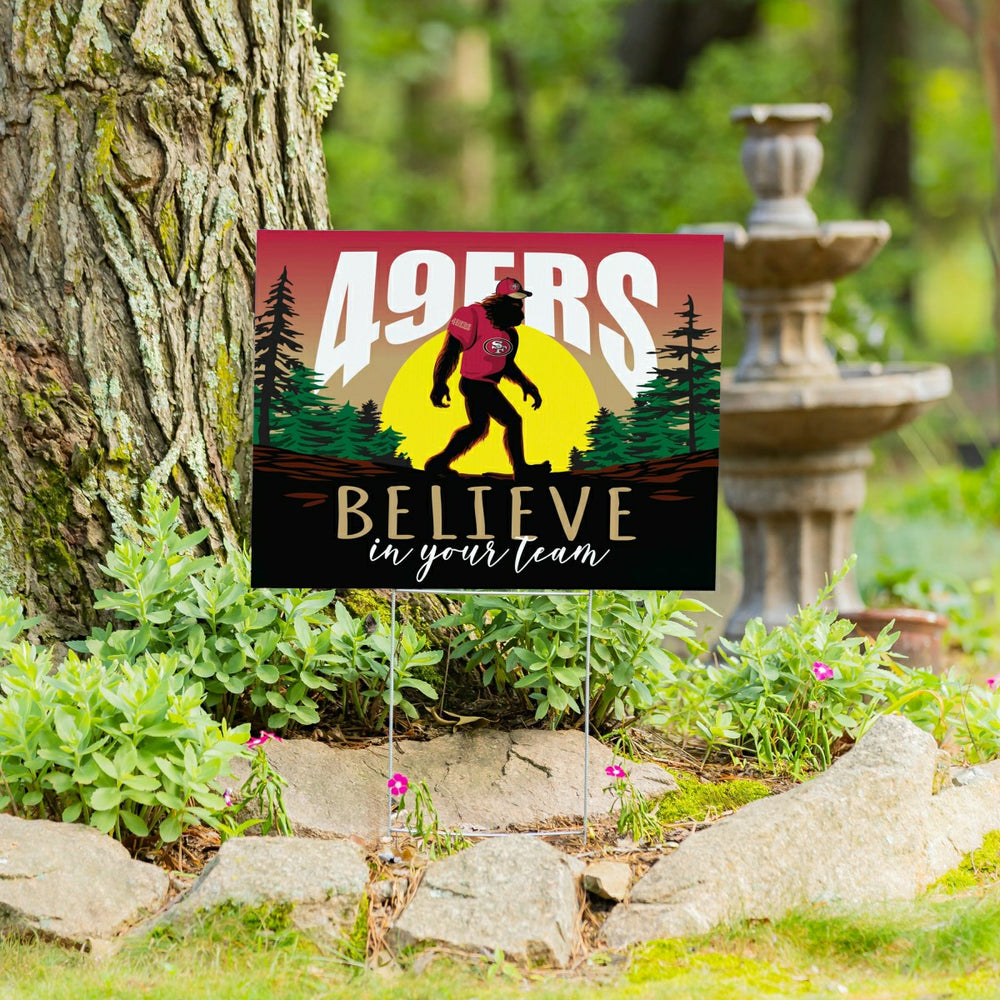 San Francisco 49ers Yard Sign, Bigfoot, NFL, Home