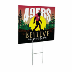 San Francisco 49ers Yard Sign, Bigfoot, NFL, Home