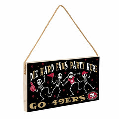 San Francisco 49ers Halloween Wood Wall Sign, 6x11, NFL, Home