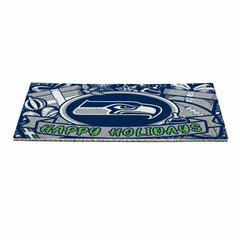 Seattle Seahawks Holiday PVC Mat, 28"x16", NFL