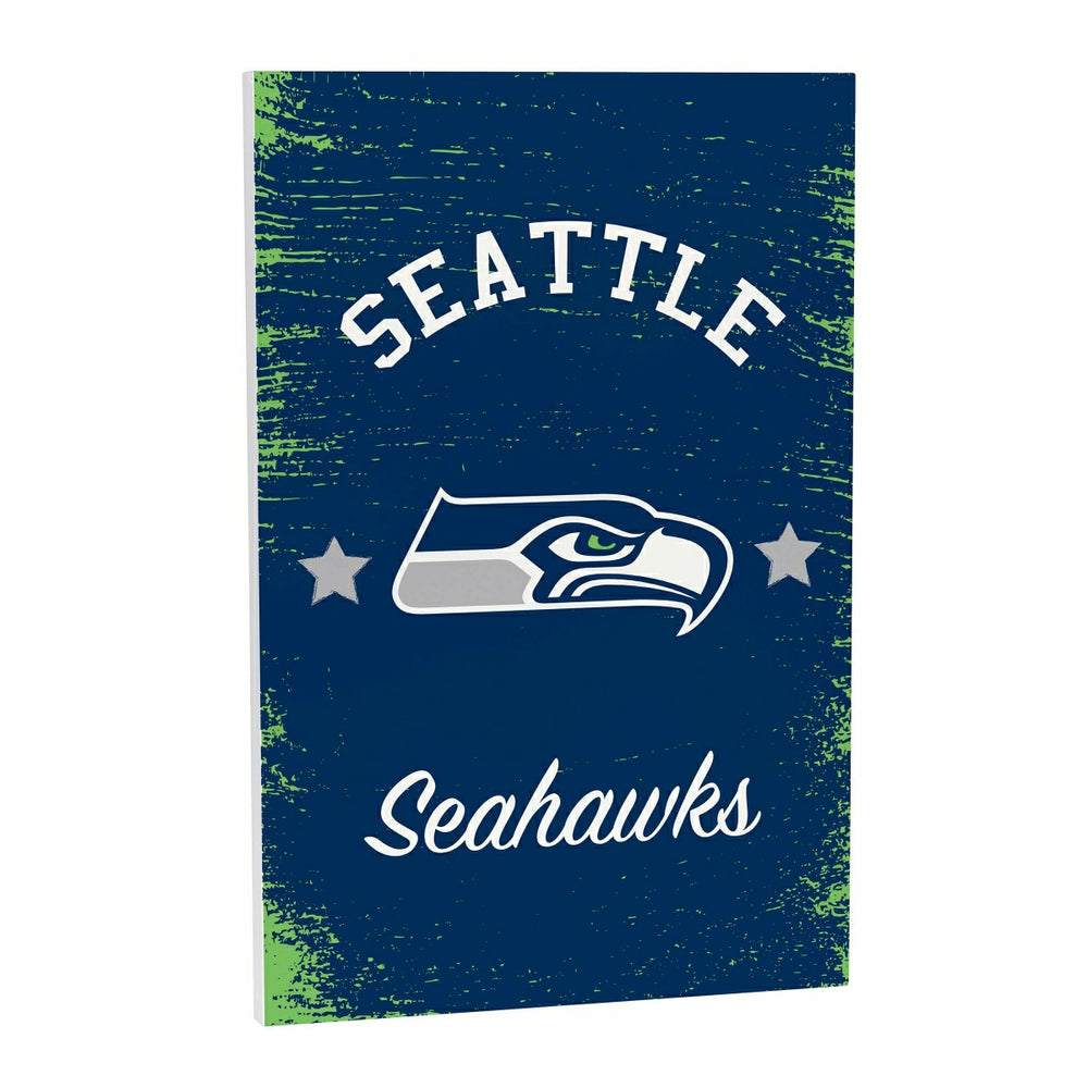 Seattle Seahawks Wood Wall Sign, 16x24, NFL, Home