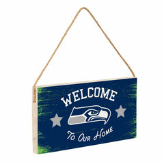 Seattle Seahawks Wood Wall Sign, 6x11, NFL, Home