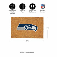 Seattle Seahawks Large Full Color Coir Mat, 36"x24", NFL
