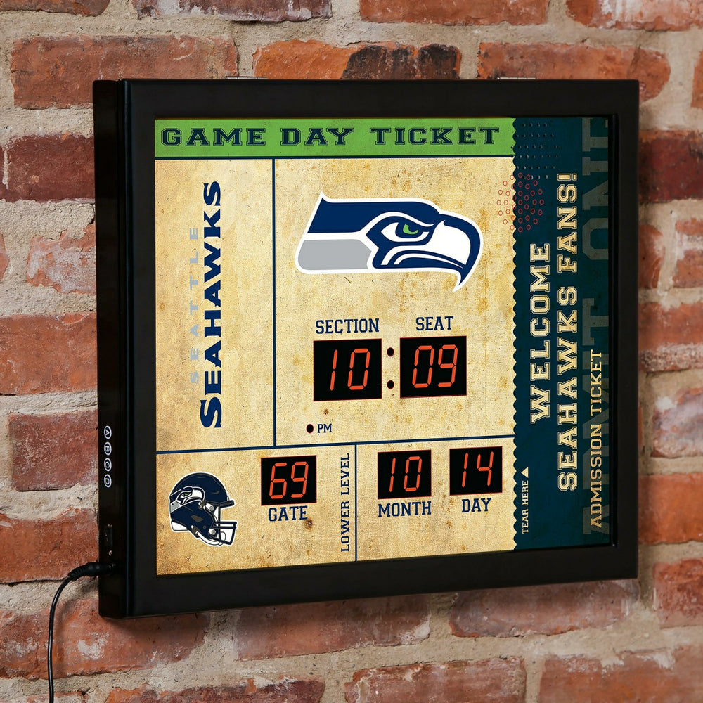 Scoreboard Wall Clock, Seattle Seahawks, NFL, Home