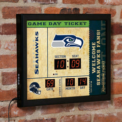 Scoreboard Wall Clock, Seattle Seahawks, NFL, Home