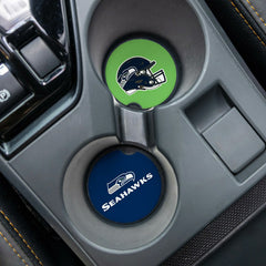 Seattle Seahawks Car Coaster Set, 2pc, NFL