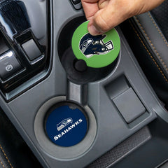 Seattle Seahawks Car Coaster Set, 2pc, NFL