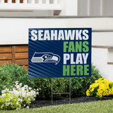 Seattle Seahawks Coroplast Yard Sign "Fans Play Here", NFL, Home