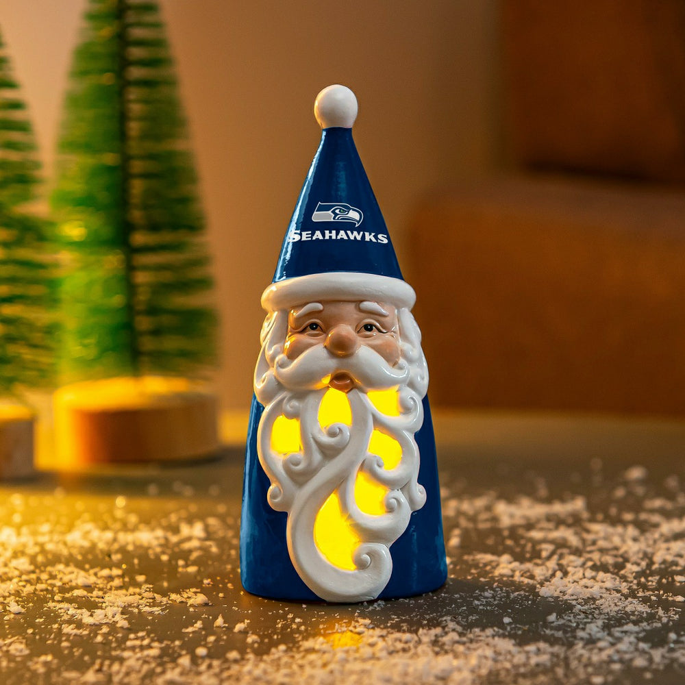 Seattle Seahawks Santa LED Statuary, 8", NFL, Home