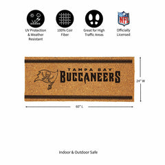 Tampa Bay Buccaneers Extra Large One Color Coir Mat, 60"x24", NFL