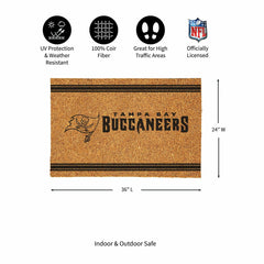 Tampa Bay Buccaneers Large One Color Coir Mat, 36"x24", NFL
