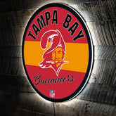 Tampa Bay Buccaneers NFL Football Large Round Vintage Edgelite LED Dec, NFL, Home
