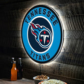 LED Wall Decor, Round, Tennessee Titans, NFL, Home