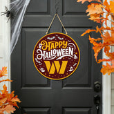 Washington Commanders Halloween Round Door Décor with Hanging Rope, 18, NFL, Home