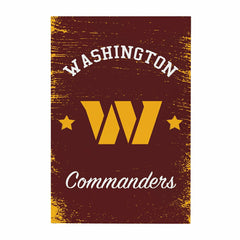 Washington Commanders Wood Wall Sign, 16x24, NFL, Home