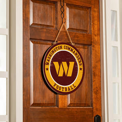 Washington Commanders Round Door Décor with Hanging Rope, 18x18, NFL, Home