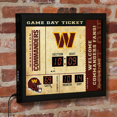 Scoreboard Wall Clock, Washington Commanders, NFL, Home