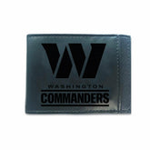 Front Pocket Wallet w/ RFID Blocking, Washington Commanders, Black, NFL, Home