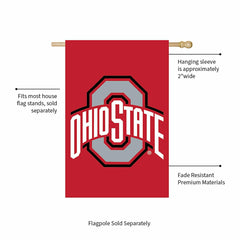 Ohio State University Applique House Flag, Home, Collegiate