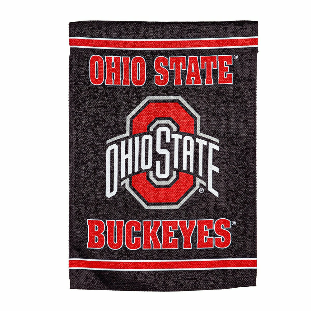 Embossed Suede Flag, House Size, Ohio State University, Home, Collegiate