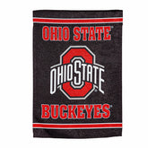 Embossed Suede Flag, House Size, Ohio State University, Home, Collegiate