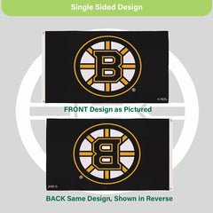 Boston Bruins Single Sided Flag with 2 Grommets, 3'x5', NHL