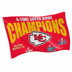 Kansas City Chiefs Multi-Win Superbowl Champions Football 3x5 Flag, Home