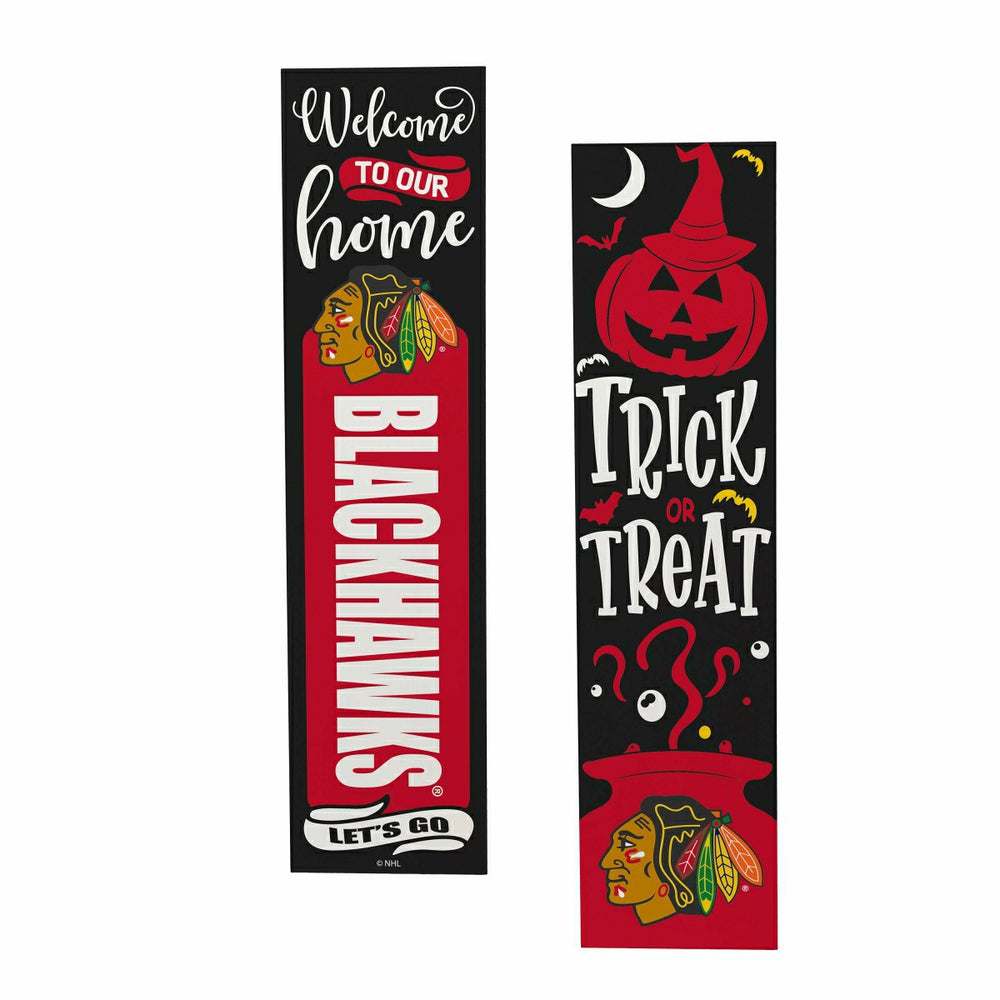Chicago Blackhawks 47" Double Sided Leaner, Halloween, NHL, Home