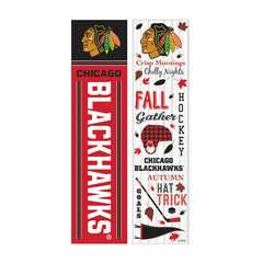 Chicago Blackhawks 46" Double Sided Leaner, Fall Seasonal, NHL, Home