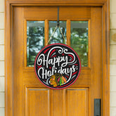 Chicago Blackhawks Holiday Round Door Décor with Hanging Rope, 18x18, NHL, Home