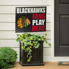 Chicago Blackhawks Coroplast Yard Sign "Fans Play Here", NHL, Home