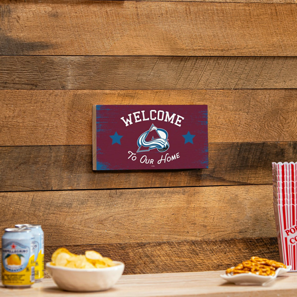 Colorado Avalanche Wood Wall Sign, 6x11, NHL, Home