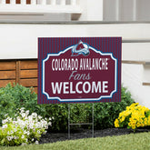 Colorado Avalanche Coroplast Yard Sign, "Fans Welcome", NHL, Home