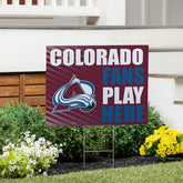 Colorado Avalanche Coroplast Yard Sign "Fans Play Here", NHL, Home