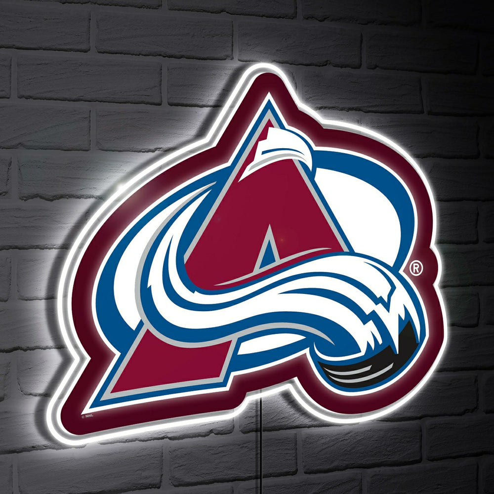 Colorado Avalanche LED Wall Decor, Glazelite, Logo, NHL, Home