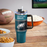 40oz Stainless Steel Canyon Cup w/ Straw, Philadelphia Eagles, Home, NFL