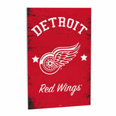 Detroit Red Wings Wood Wall Sign, 16x24, NHL, Home