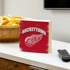 Detroit Red Wings Plock, Down Home Fans, 6x6, NHL, Home