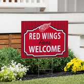 Detroit Red Wings Coroplast Yard Sign, "Fans Welcome", NHL, Home