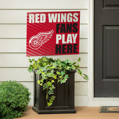 Detroit Red Wings Coroplast Yard Sign "Fans Play Here", NHL, Home