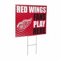 Detroit Red Wings Coroplast Yard Sign "Fans Play Here", NHL, Home