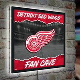 Detroit Red Wings 23"H x 23"L LED Wall Decor, Edgelite, Square, NHL, Home