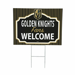 Las Vegas Golden Knights Coroplast Yard Sign, "Fans Welcome", NHL, Home