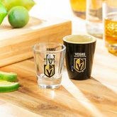 Vegas Golden Knights 4-Piece Ceramic and Gs 2oz. Shot Gs Set, NHL, Home