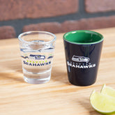 Seattle Seahawks 4-Piece Ceramic and Glass 2oz. Shot Glass Set, Home, NFL