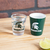 Michigan State University 4-Piece Ceramic and Glass 2oz. Shot Glass Se, Home, Collegiate