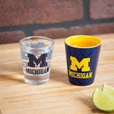University Of Michigan 4-Piece Ceramic and Glass 2oz. Shot Glass Set, Home, Collegiate