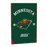 Minnesota Wild Wood Wall Sign, 16x24, NHL, Home