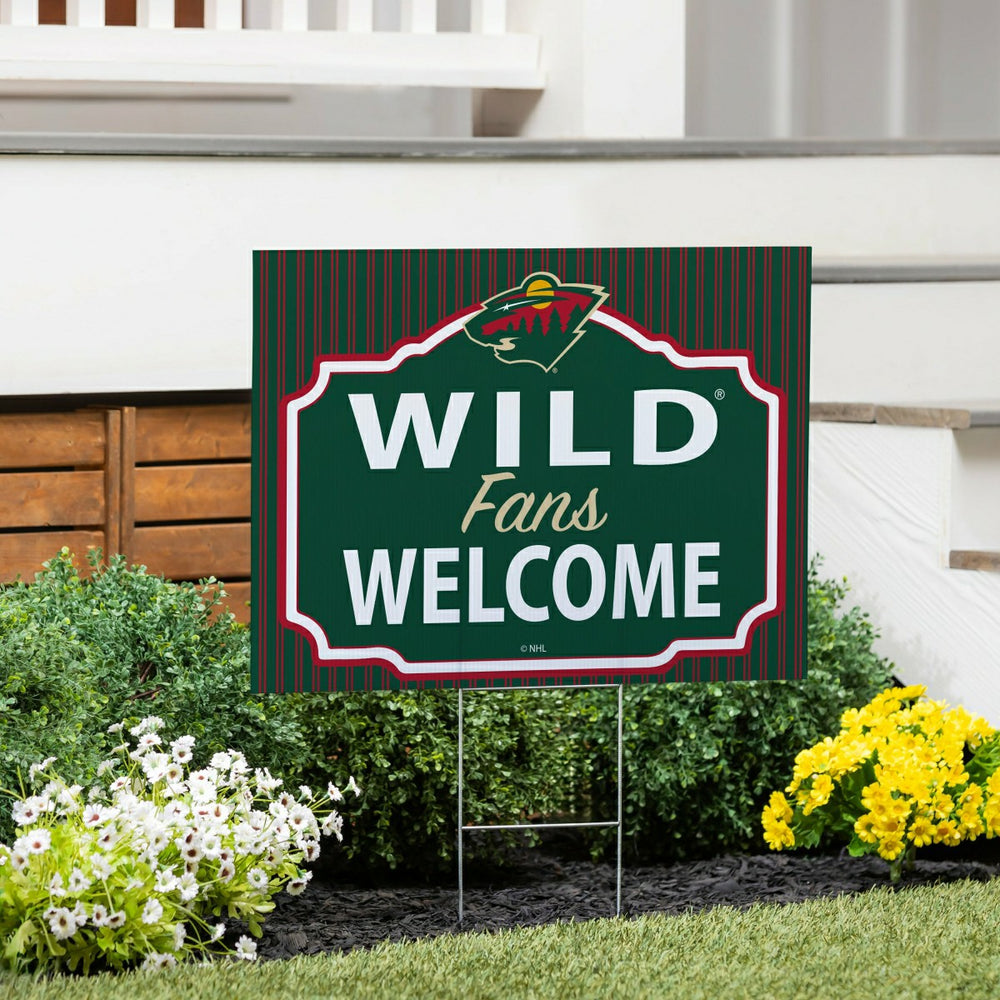 Minnesota Wild Coroplast Yard Sign, "Fans Welcome", NHL, Home